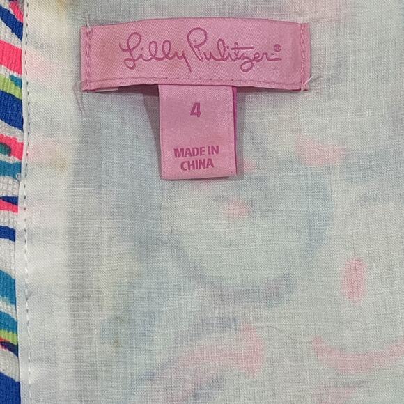 Lilly Pulitzer Dress Womens 4 Gabby Sleeveless Sheath Embroidered Trim - Picture 7 of 9